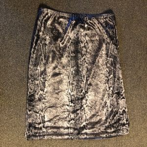 Black & Charcoal Grey Snakeskin Print Skirt